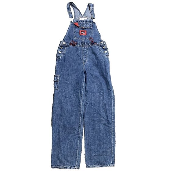 BUM Equipment Overalls Farmer Style Y2K VTG 90s Essential Blue Denim Size M - Picture 1 of 7